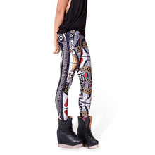 Digital Printed Vintage Fitness Pants Womens Legging Queen Of Hearts Leggings J4U66