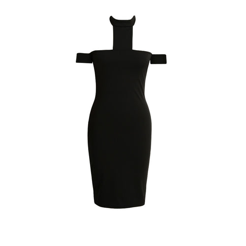 elegant black stretchy casual dress women club party backless sexy bodycon dress girls short mini pencil vestidos J4U66