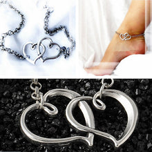 Elegant Double Heart Chain Ankle Bracelet Barefoot Sandals Anklets For Women sandalia feminina J4U66