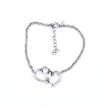 Elegant Double Heart Chain Ankle Bracelet Barefoot Sandals Anklets For Women sandalia feminina J4U66