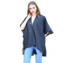 euro women knitted scarf poncho floral print shawls scarves vintage ladies warm tassel ponchos capes bolsa feminina J4U66
