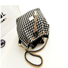 Fashion Brand Women Leather Messenger Bag Houndstooth Luxury Designer Handbags Shoulder Bag bolsos Sac a main Feminina J4U66