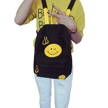 canvas smiley school bag backpack casual children smile school bags for teenagers womens travel bag kids mochila J4U66