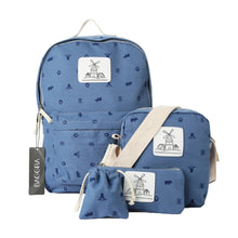 deer print women anime backpack mochila escolar shoulder school bags for teenagers girls 4pcs set canvas backpacks J4U66