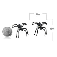 Fashion Exaggerated Gothic Punk Cool 3D Cuff Earring Stereo Black Spider Stud Earrings Animal Harajuku Stud Earrings J4U66