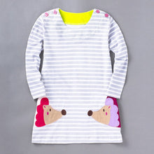 Fashion New Kids Girl Dresses Casual Cartoon Print Dress Girls Clothes J4U66