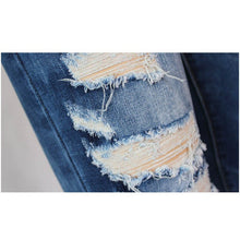 Fashion Pants Jeans Women Hole Stretch Cotton Ripped Jeans Skinny Jeans L4 J4U66