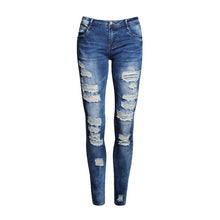 Fashion Pants Jeans Women Hole Stretch Cotton Ripped Jeans Skinny Jeans L4 J4U66