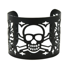 Punky Style Hollow Cuff Retro Braid Big Black Metal Bangles For Women Men Charm vintage Wide Bracelet J4U66