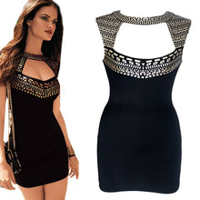 sequin women sleeveless backless party bodycon sexy bandage punk J4U66