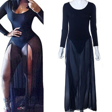 Fashion Sexy Design Bodycon Long Sleeves Playsuit Black Elegant Rompers Womens Dress Overalls for Women J4U66