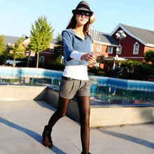 Shorts Femininos Solid Slim Casual Woolen Plus Size Warm Shorts J4U66