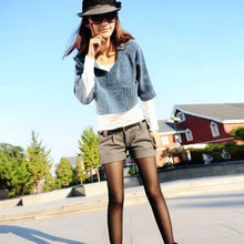 Shorts Femininos Solid Slim Casual Woolen Plus Size Warm Shorts J4U66
