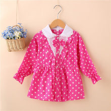 baby girls blouse little kids tops long sleeve polka dot shirts 1~4 years J4U66
