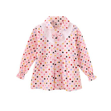 Baby Girls Blouse Little Kids Tops Long Sleeve Polka Dot Shirts 1-4 Years PY2 J4U66