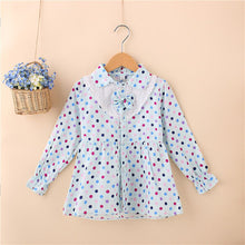 Baby Girls Blouse Little Kids Tops Long Sleeve Polka Dot Shirts 1-4 Years PY2 J4U66
