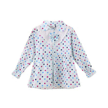 baby girls blouse little kids tops long sleeve polka dot shirts 1~4 years J4U66