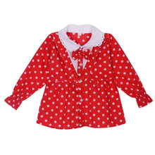 Baby Girls Blouse Little Kids Tops Long Sleeve Polka Dot Shirts 1-4 Years PY2 J4U66