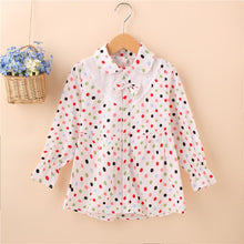 Baby Girls Blouse Little Kids Tops Long Sleeve Polka Dot Shirts 1-4 Years PY2 J4U66