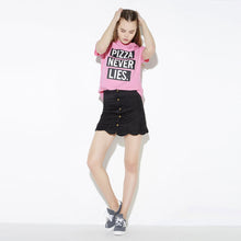 tshirt women tops contrast letters print round neck long t-shirts women short sleeve loose fit casual tee blusas J4U66