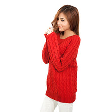 Warm Vintage Long Sleeve Loose Pullover Jumper Knit SweaterJFY66