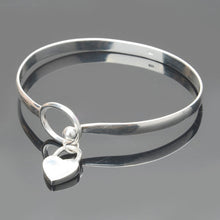 Women Charm Peach Heart Bangle Bracelet Cuff Silver Plated Bangle Bracelets J4U66