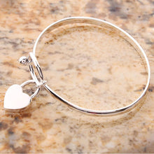 Women Charm Peach Heart Bangle Bracelet Cuff Silver Plated Bangle Bracelets J4U66