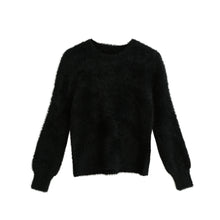 women hand knitted mohair sweater solid turtleneck long sleeve casual lady pullover thick warm loose women knitwear J4U66