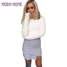 women hand knitted mohair sweater solid turtleneck long sleeve casual lady pullover thick warm loose women knitwear J4U66