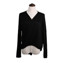 women sexy blouse cross ruched front deep v neck irregular hem long sleeve casual shirt women tops blusas J4U66