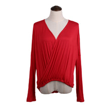 women sexy blouse cross ruched front deep v neck irregular hem long sleeve casual shirt women tops blusas J4U66