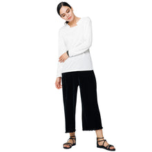 women t-shirts long sleeve o neck cut out loose casual top basic tee white camisetas mujer J4U66