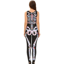 funny halloween women bodycon jumpsuit sexy skeleton tank playsuit fancy club rompers womens skull catsuit carnival clothes J4U66