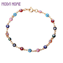 gold plated copper bracelets for women bracelet bangle withcolorful eye like beads for woman girls wedding party gift J4U66