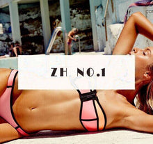 hawaiian beach style girls bikini black lovely wave ddge high neck gigi bikinis with padding vintage swimsuit J4U66