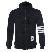 Hoodies Men Fashion Warm Hoodies Casual Zipper Hooded Sweatshirts Suit Hoody Jacket Black White  J4U66
