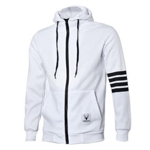 Hoodies Men Fashion Warm Hoodies Casual Zipper Hooded Sweatshirts Suit Hoody Jacket Black White  J4U66