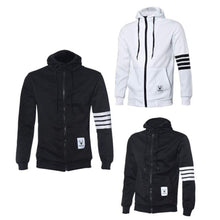 Hoodies Men Fashion Warm Hoodies Casual Zipper Hooded Sweatshirts Suit Hoody Jacket Black White  J4U66