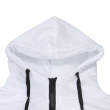 Hoodies Men Fashion Warm Hoodies Casual Zipper Hooded Sweatshirts Suit Hoody Jacket Black White  J4U66
