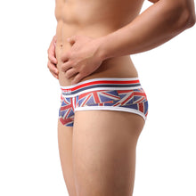 Men Underwear Sexy Low Waist Translucent Triangle Briefs Fashion Printed Breathable Underpants Plus SIZE J4U66