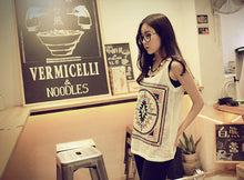 Womens Retro Sleeveless Slim Fitness Blouse T-shirt VTank Tops Girl Cute Tees Ladies Top J4U66