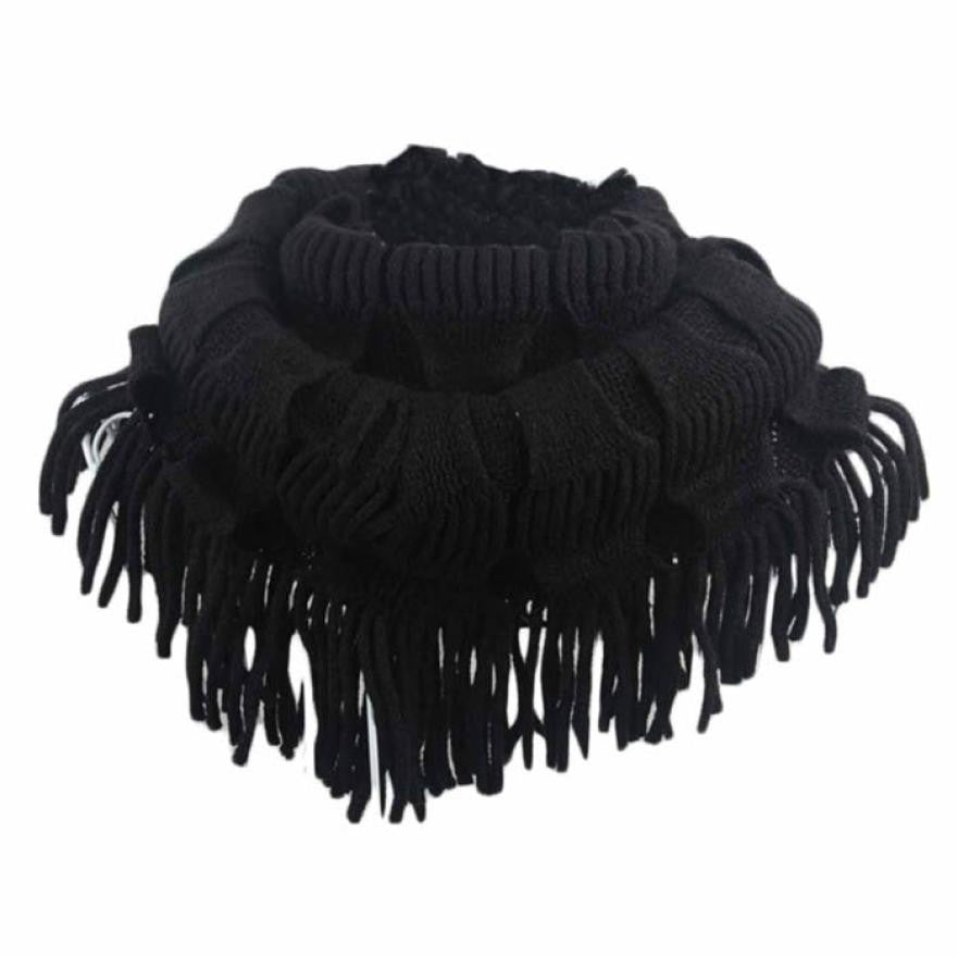 Fashion Women Fashion Infinity Thick Neck Warmer Scarf With Long Fringed Sunshine J4U66