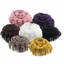 Fashion Women Fashion Infinity Thick Neck Warmer Scarf With Long Fringed Sunshine J4U66