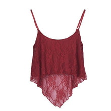 Women Top Tank Leisure Elegant Red Lace Camisole Blusas VWoman's Cotton Tank Tops Blusas Vest J4U66