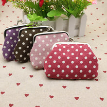 Cute Women Ladies Small Mini Coin Purse Dots Print Hasp Wallet Card Holder Girls Handbag Bag J4U66