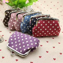 Cute Women Ladies Small Mini Coin Purse Dots Print Hasp Wallet Card Holder Girls Handbag Bag J4U66