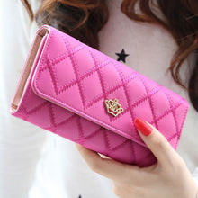 Fashion Lady Women Clutch Wallet Long Purse Quilted Leather Wallet Card Holder Handbag Bags Day Clutches J4U66