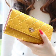 Fashion Lady Women Clutch Wallet Long Purse Quilted Leather Wallet Card Holder Handbag Bags Day Clutches J4U66