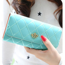 Fashion Lady Women Clutch Wallet Long Purse Quilted Leather Wallet Card Holder Handbag Bags Day Clutches J4U66