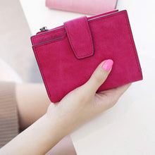 Korea Simple Women Mini Grind Magic Bifold Faux Leather Wallet Credit Card Holder Short Wallet Purse BU J4U66